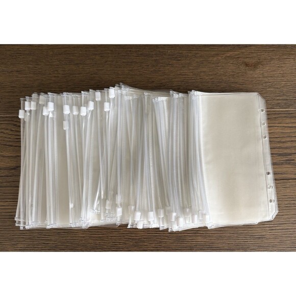 4 Gold Glitter 6 Ring A6 PVC Binders/Budget Covers. 46 Binder PVC Cash Envelopes - Picture 6 of 8